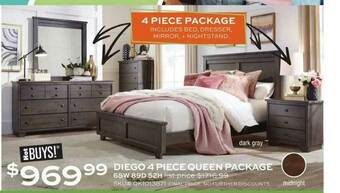 Slumberland Furniture Diego 4 Piece Queen Package offer
