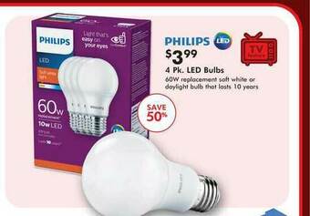 Valu Home Centers Philips 4 Pk. Led Bulbs offer