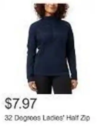 Costco 32 Degrees Ladies' Half Zip offer