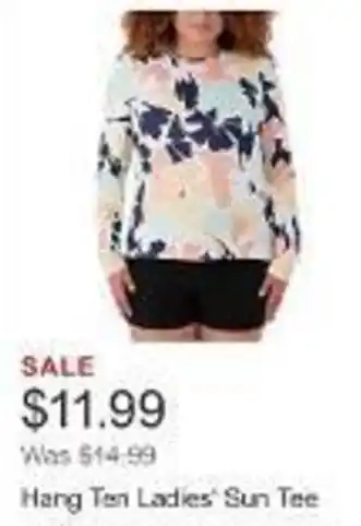 Costco Hang Ten Ladies' Sun Tee offer
