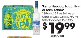 Ralphs Sierra Nevada, Lagunitas or Sam Adams offer