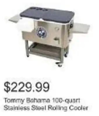Costco Tommy Bahama 100-quart Stainless Steel Rolling Cooler offer