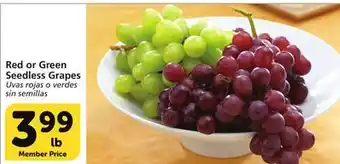 Albertsons Red or Green Seedless Grapes offer