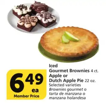 Albertsons Iced Gourmet Brownies 4 ct. Apple or Dutch Apple Pie 22 oz offer