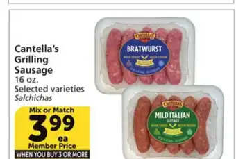 Vons Cantella's Grilling Sausage offer