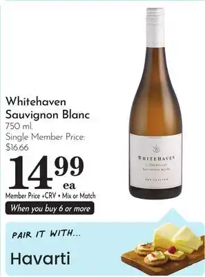 Pavilions Whitehaven Sauvignon Blanc offer