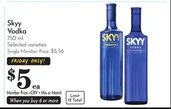 Pavilions Skyy Vodka offer