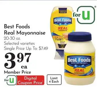 Pavilions Best Foods Real Mayonnaise offer