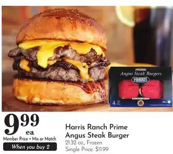 Pavilions Harris Ranch Prime Angus Steak Burger offer