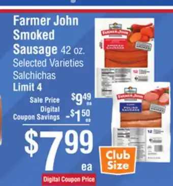 Smart & Final Farmer John Smoked Sausage offer