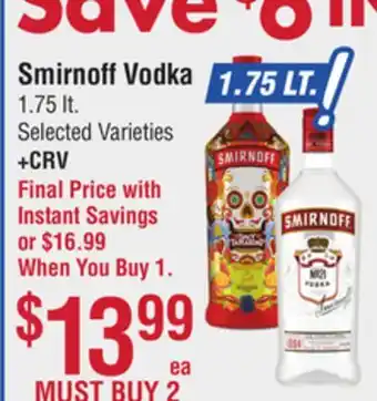 Smart & Final Smirnoff Vodka offer