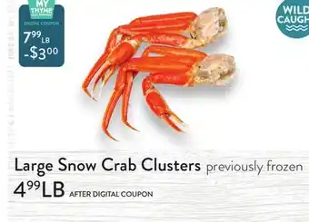 Fresh Thyme Large Snow Crab Clusters offer