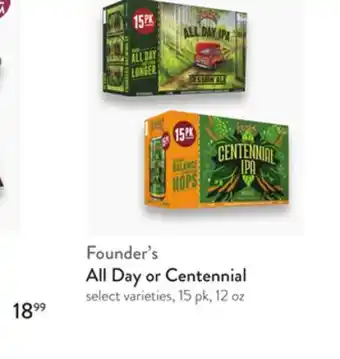 Fresh Thyme Founder's All Day or Centennial offer