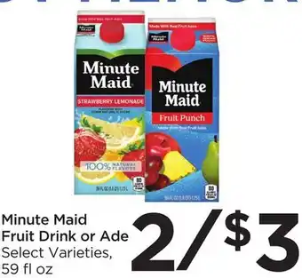 Food 4 Less Minute Maid Fruit Drink or Ade offer