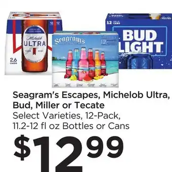 Food 4 Less Seagram's Escapes, Michelob Ultra, Bud, Miller or Tecate offer