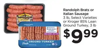 Food 4 Less Randolph Brats or Italian Sausage offer