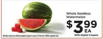 Food 4 Less Whole Seedless Watermelon offer