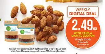 Mariano's Simple Truth Almonds offer