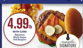 Mariano's Signature Black Angus Pub Burgers offer