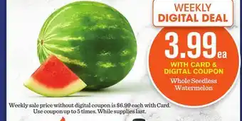 Mariano's Whole Seedless Watermelon offer