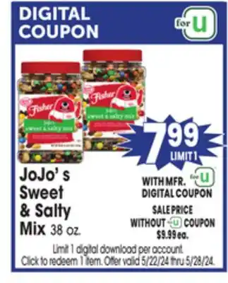 Jewel-Osco JoJo's Sweet & Salty Mix offer