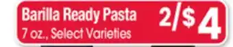 Jewel-Osco Barilla Ready Pasta offer