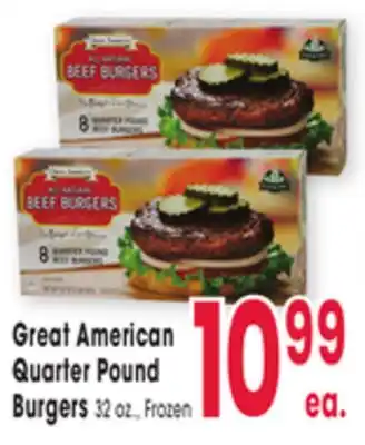 Jewel-Osco Great American Quarter Pound Burgers offer