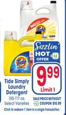 Jewel-Osco Tide Simply Laundry Detergent offer