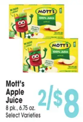 Jewel-Osco Mott's Apple Juice offer