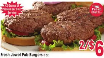 Jewel-Osco Fresh Jewel Pub Burgers offer