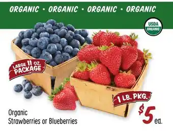 Sprouts Farmers Market Organic Strawberries or Blueberries offer