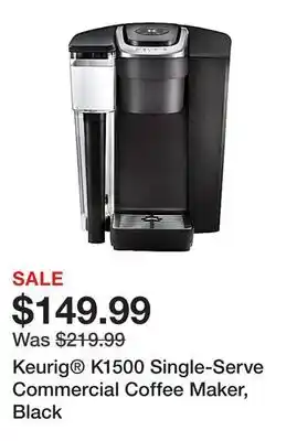 Office Depot Keurig K1500 Single-Serve Commercial Coffee Maker, Black offer