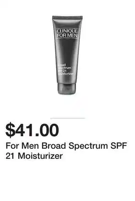 Belk For Men Broad Spectrum SPF 21 Moisturizer offer