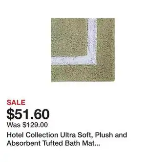 Belk Hotel Collection Ultra Soft, Plush and Absorbent Tufted Bath Mat Rug 100% Cotton offer