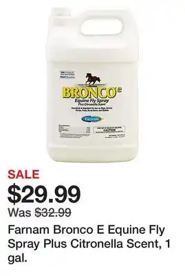 Tractor Supply Company Farnam Bronco E Equine Fly Spray Plus Citronella Scent, 1 gal offer