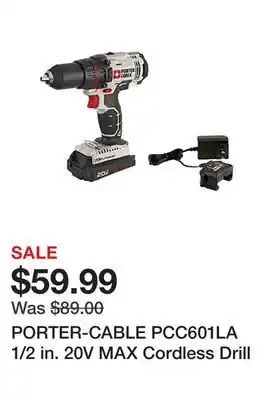 Tractor Supply Company PORTER-CABLE PCC601LA 1/2 in. 20V MAX Cordless Drill offer