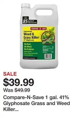 Tractor Supply Company Compare-N-Save 1 gal. 41% Glyphosate Grass and Weed Killer Concentrate, Makes 85 gal offer