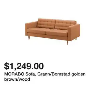 Ikea MORABO Sofa, Grann/Bomstad golden brown/wood offer