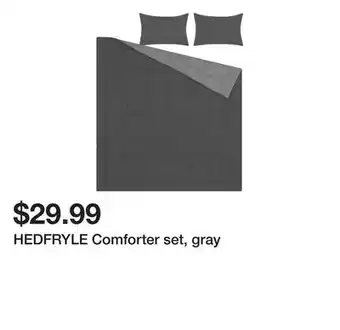 Ikea HEDFRYLE Comforter set, gray offer