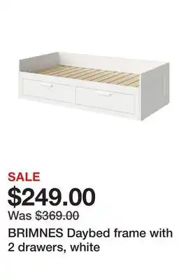 Ikea BRIMNES Daybed frame with 2 drawers, white offer
