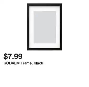 Ikea RÖDALM Frame, black offer