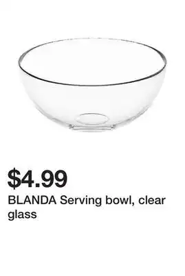 Ikea BLANDA Serving bowl, clear glass offer