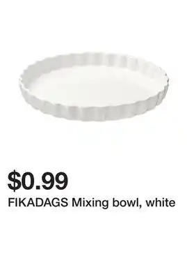 Ikea FIKADAGS Mixing bowl, white offer
