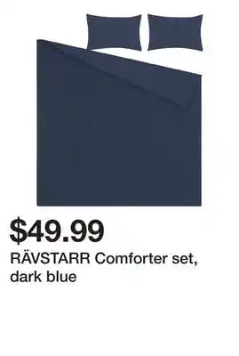 Ikea RÄVSTARR Comforter set, dark blue offer