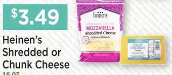 Heinen's Heinen's Shredded or Chunk Cheese offer