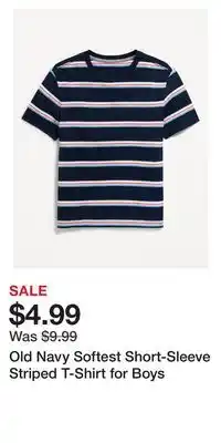 Old Navy Old Navy Softest Short-Sleeve Striped T-Shirt for Boys offer