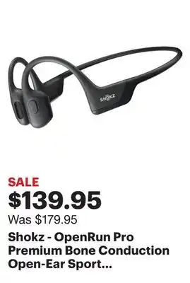 Best Buy Shokz - OpenRun Pro Premium Bone Conduction Open-Ear Sport Headphones - Black offer