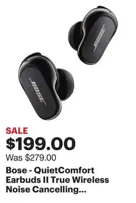 Best Buy Bose - QuietComfort Earbuds II True Wireless Noise Cancelling In-Ear Headphones - Triple Black offer