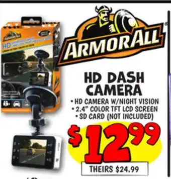 Ollie's ARMOR ALL HD DASH CAMERA offer