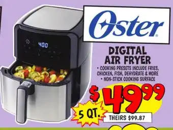 Ollie's OSTER 5 QT. DIGITAL AIR FRYER offer